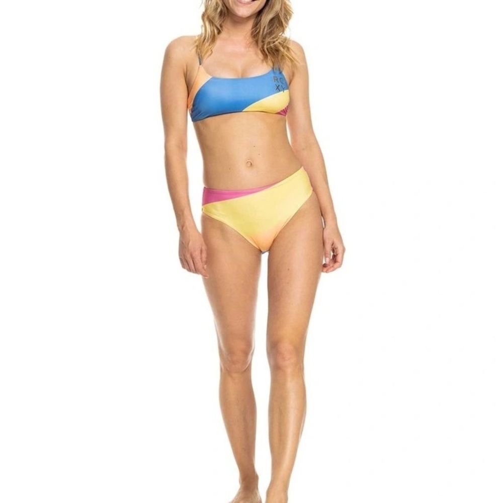 Roxy Blue and Yellow Bikini Set